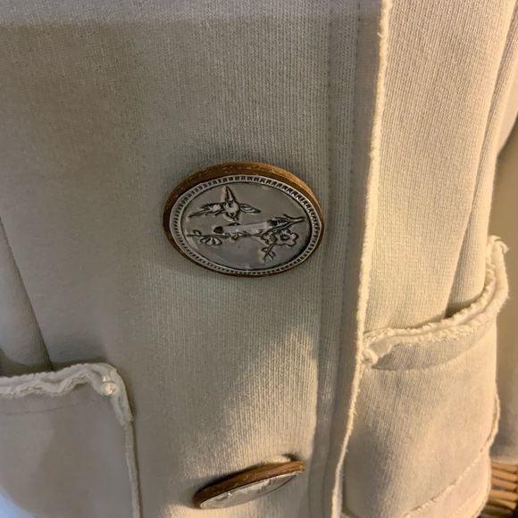 Neon Buddha Cream Blazer with Button Accents - Picture 3 of 7